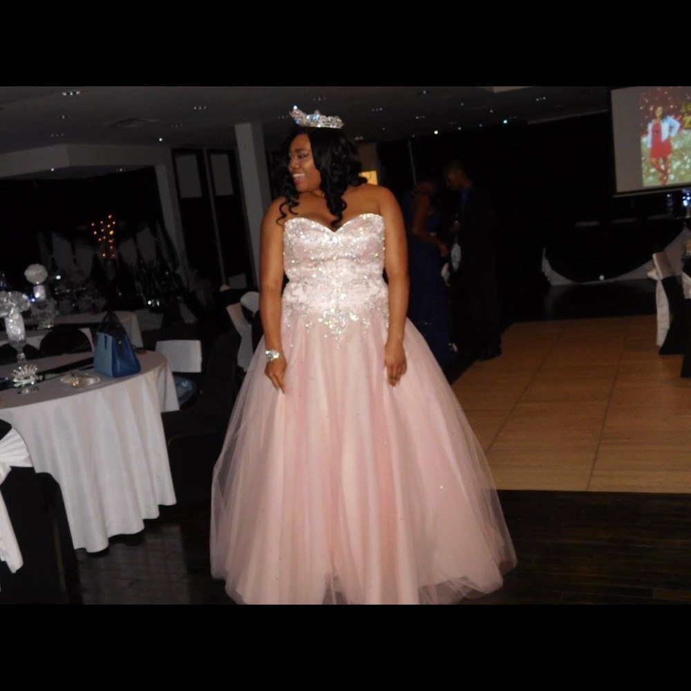 Blush plus size prom dress!